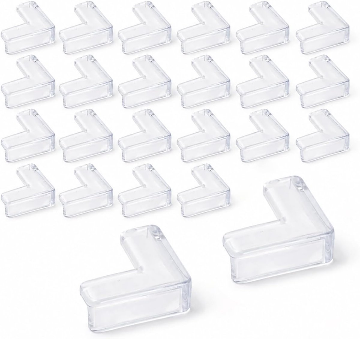 Hoekbeschermers L-vorm 4 x 4 cm - Zelfklevend transparant PVC - Zacht en duurzaam - Beschermt scherpe hoeken - ShopVlot