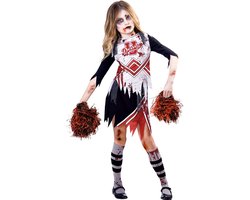 Zombie Cheerleader Kostuum Meisjes met Pompoms Halloween