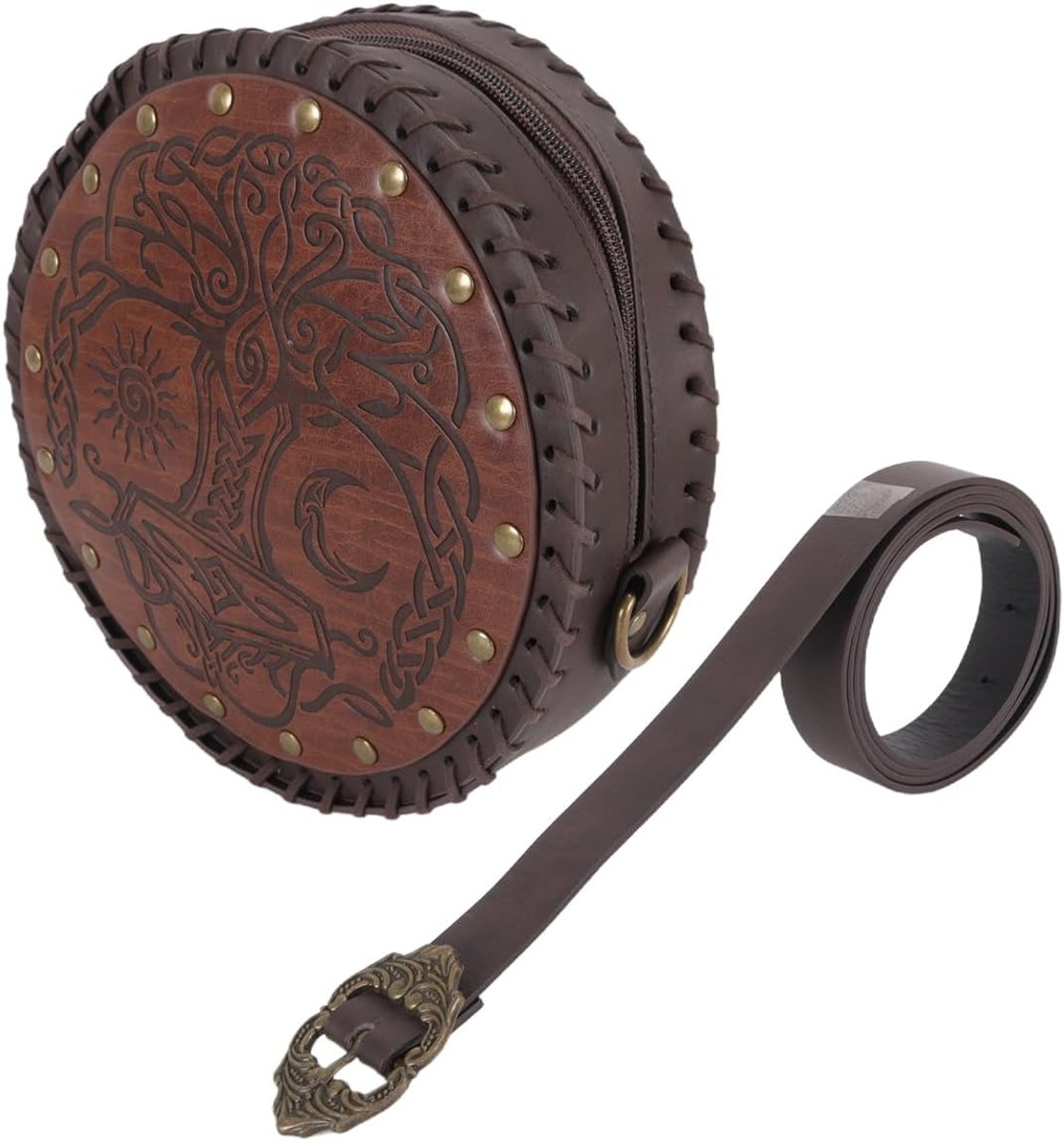 Schoudertas met Nordic Embossing - Faux Leer - Multifunctioneel - Perfect voor dagelijks gebruik - ShopVlot