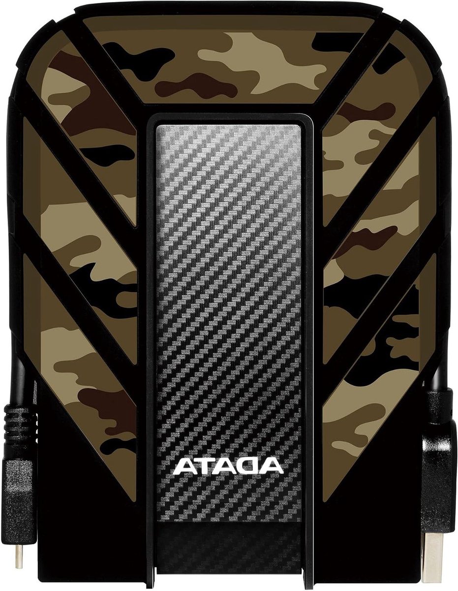 Externe Harde Schijf - Opslagapparaat Data - Bestanden Opslaan - Militaire Schokbestendigheid - 2TB - Camo