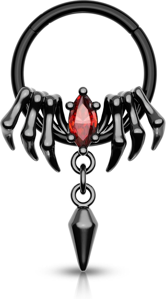 Ring Halloween Helix Piercing Sieraden 16G Spider Daith Hoop 316l Rvs Kraakbeen Oorbel Hoop voor Vrouwen 10mm