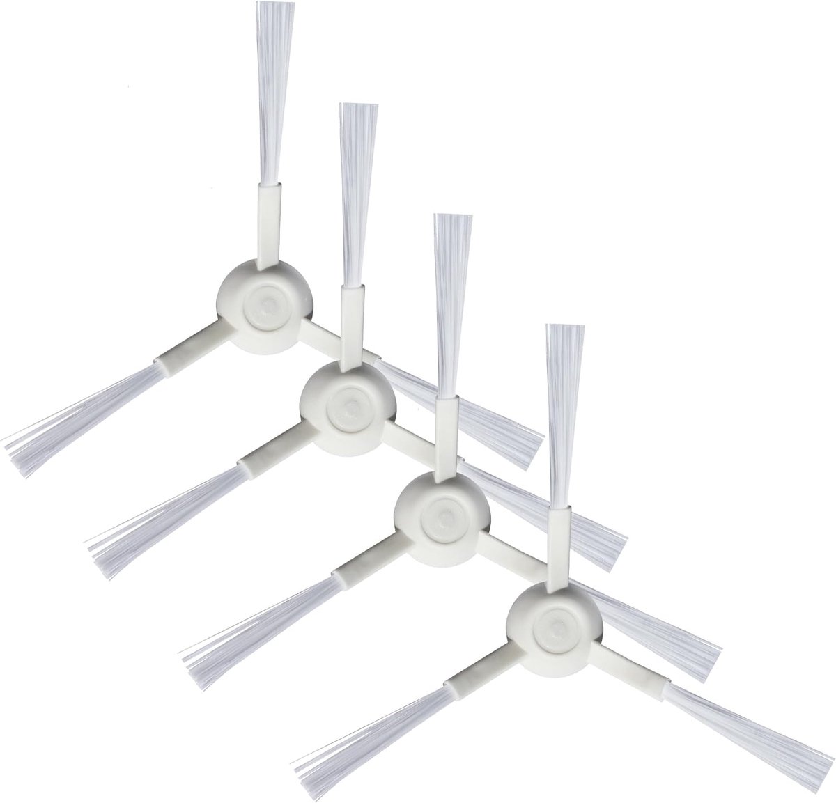 4 zijborstels voor Xiaomi serie S20, S12, S10EU Mi Robot Vacuümop, 4 reserveborstels, reserveset voor robotstofzuigers, serie Mop 2S / P / Pro / D106 (S20)
