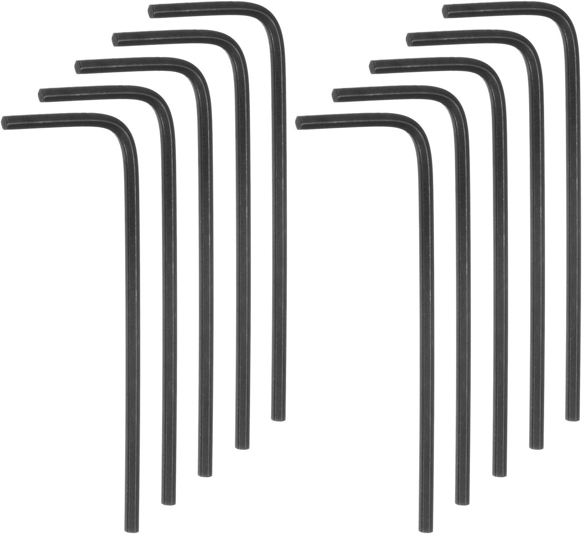 Inbussleutels L 1/16" Sae, reparatiegereedschap van chroom-vanadium-staal voor huisreparaties, zwart