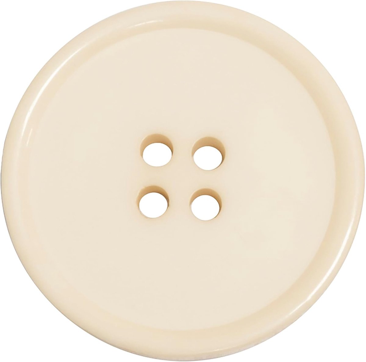 - C74062 - set met 10 ronde naderingen Ø20x3mm met 4 gaten L32 32L met rand - van kunststof - kleur ecru - openingsdiameter 1,5 mm - kortom naaien decoratie kleding