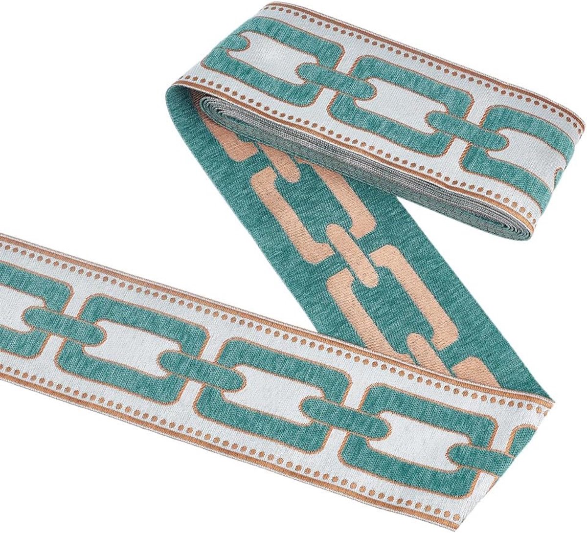 PandaHall 9cm Brede Decoratieve Stof Trim Voor Gordijnen, 5M Jacquard Lint Tape Trim Gordijnen Geborduurd Lint Voor Diy Naaien Ambachten Handgemaakte Tas Riemen Kleding Lampenkap