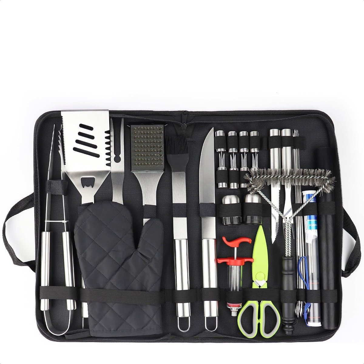 BBQ Set 32-delig - Inclusief draagtas - Hoogwaardige barbecue accessoires voor een perfecte grill ervaring - SnelShoppen
