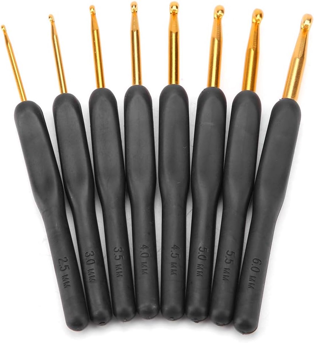 8Pcs Aiguilles À Crochets Set Aiguilles À Tricoter En Résine ABS Et Alliage D'aluminium Poignée Crochet Tricot Artisanat DIY Pour Création De Vêtements Et Accessoires (8Pcs)