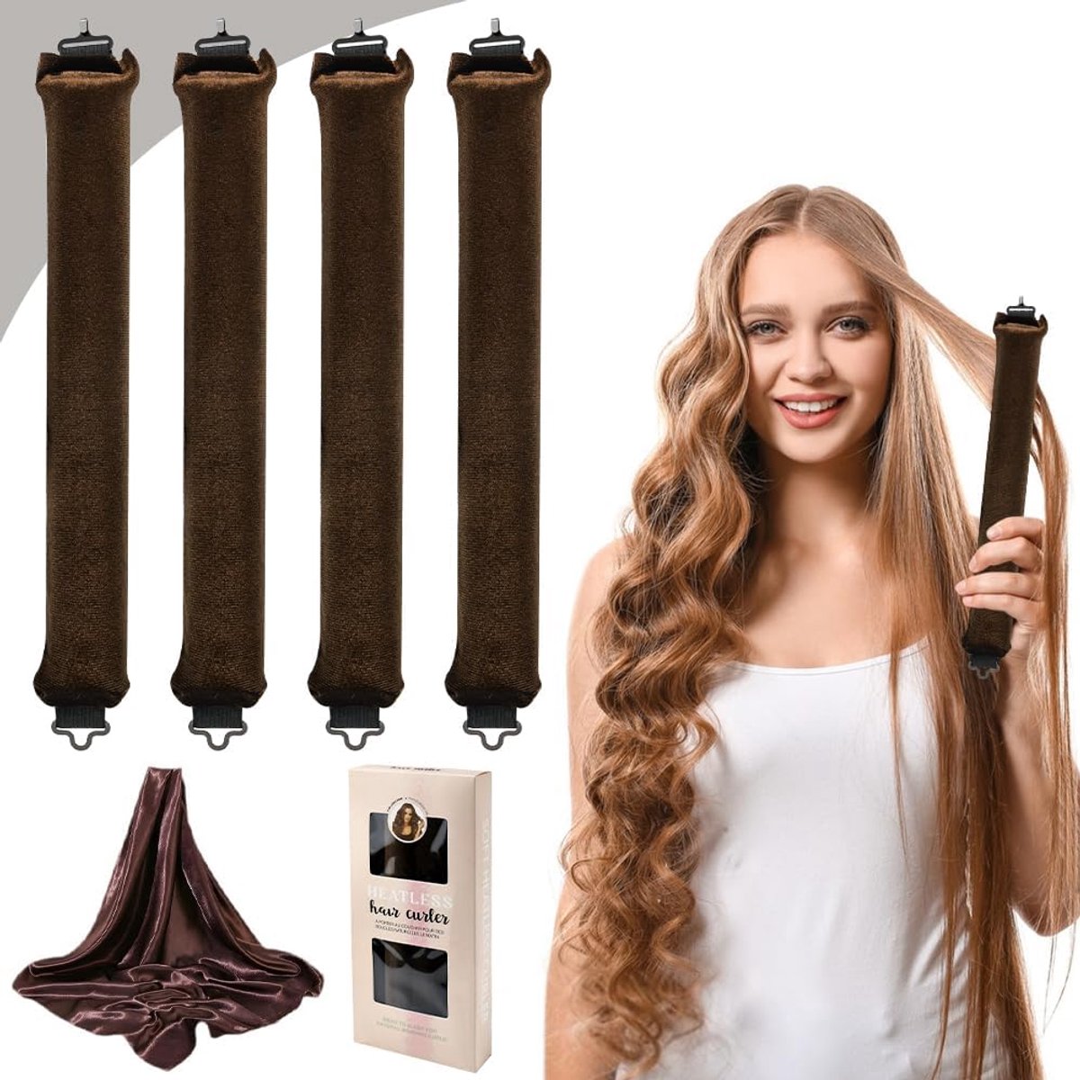 Krulspelden zonder warmte, slaap, zacht, overnight heatless haar, krullen, zonder hitte