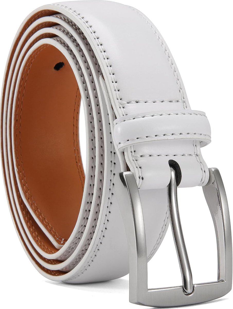 leren riem voor heren, 33 mm breed, geschikt voor herenjeans en pakken, lengte in te korten