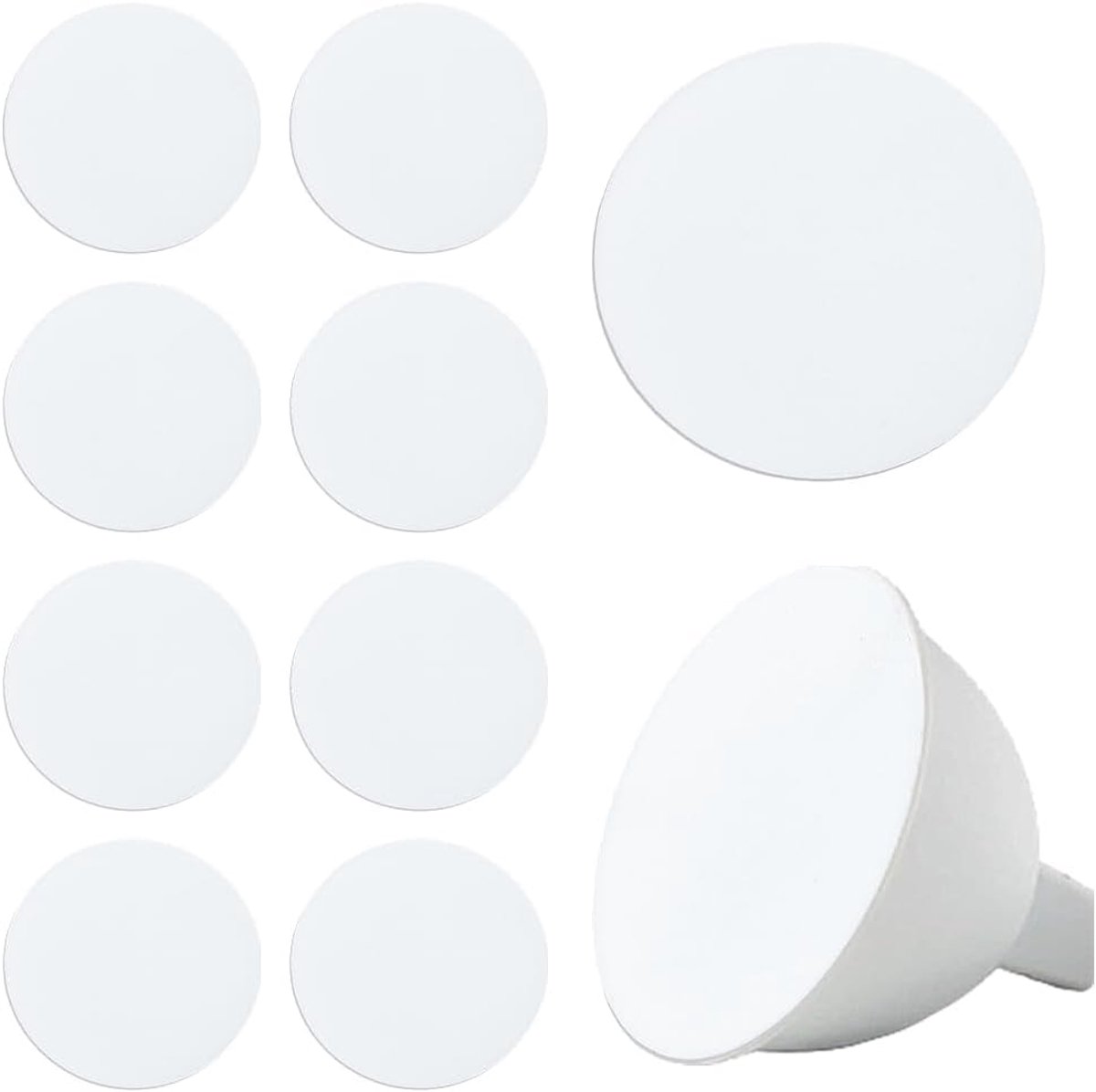 PandaHall Afdekking voor lampenkap, 10 cm, 10 stuks, witte kunststof plafonddiffuser, afdekkingen voor projectordiffuser voor reductie