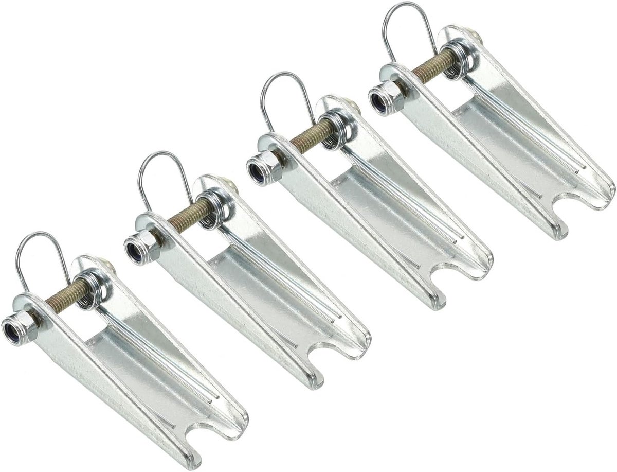 2 Inch Haak Veiligheid Klink Kit, 4 Pack Metalen Trekhaak Vervanging voor Clevis Haak Trailer, Zilver