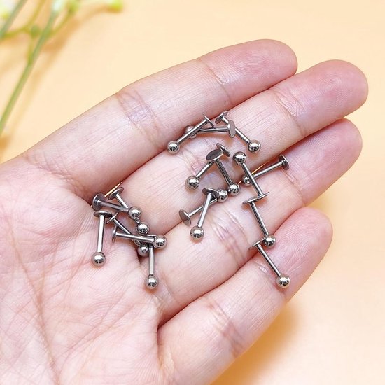 Studs 16G Platte Terug Helix Tragus Kraakbeen Oorbel Stud Rvs — afbeelding 4