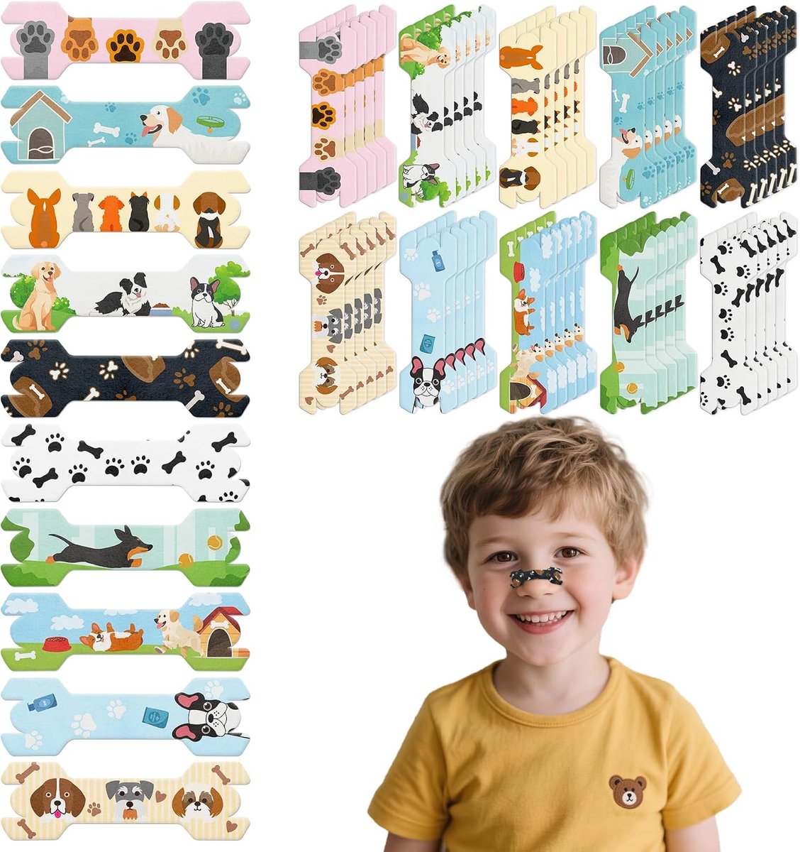 60 stuks Neusstrips voor Kinderen – Anti-snurk Neuspleisters – Snurkstopper – Anti-snurkapparaten – Neusstrips voor Ademhaling – Neusstrips voor Betere Ademhaling
