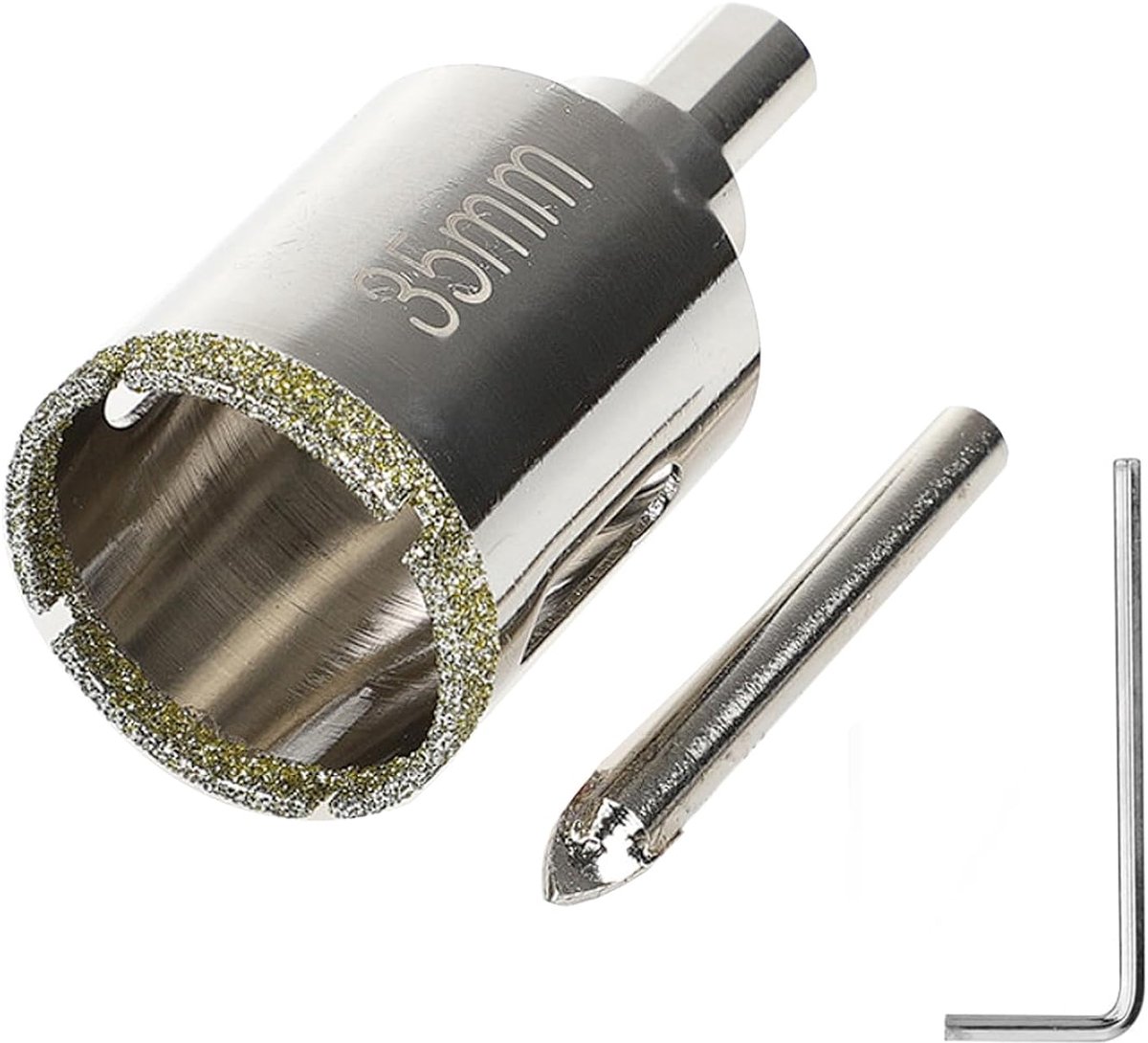 Diamantboor 35 mm - Tegelboor met centreringsgids - Voor het boren in glas en keramiek - Efficiënte snijprestaties - ShopVlot