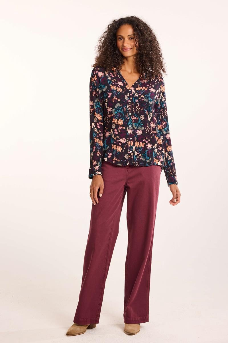 DIDI Dames Blouse Selma Black Tangle print maat 44