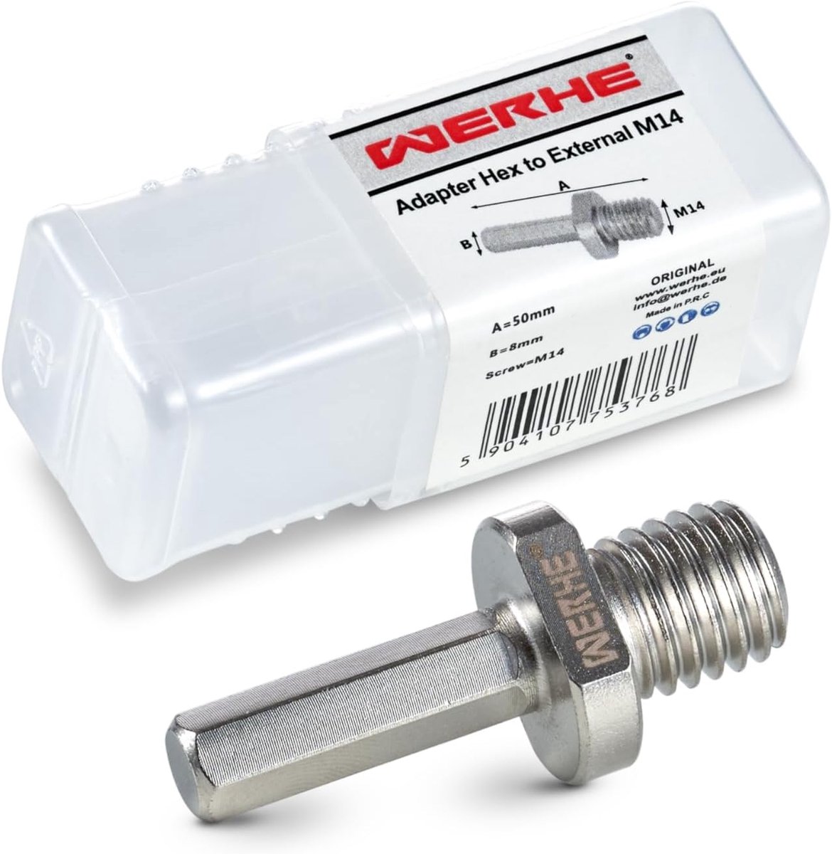 Adapter M14 naar hex shank - Geschikt voor accuschroevendraaier - Voor diamant gatzagen - Transformeer je gereedschap - ShopVlot
