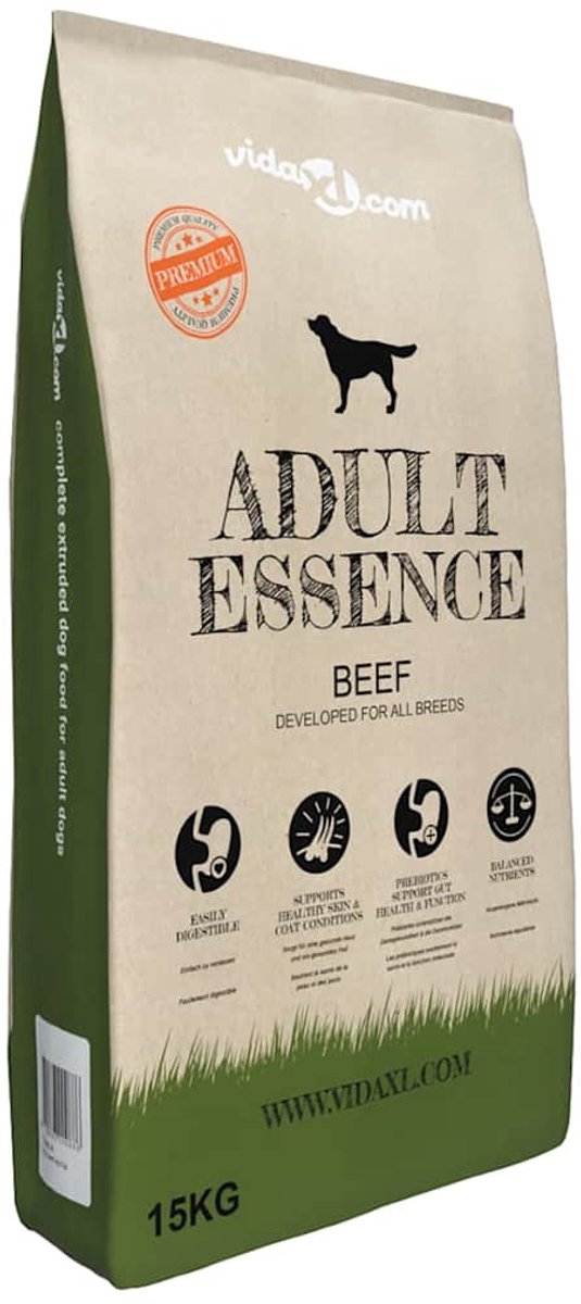 vidaXL vidaXL - Premium - hondenvoer - droog - Adult - Essence - Beef - 15 - kg
