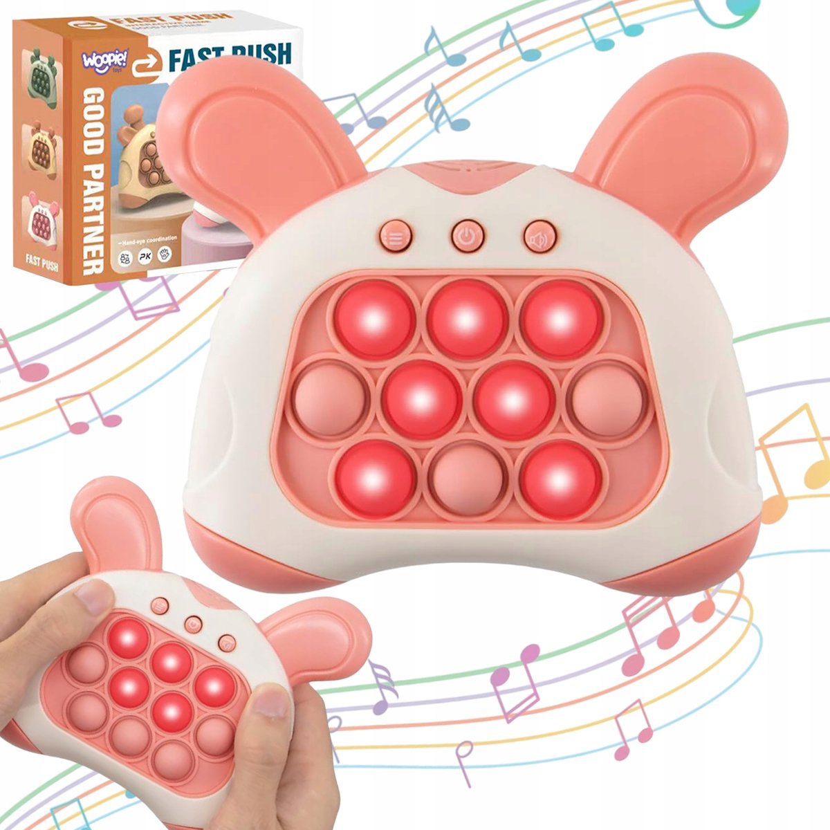 WOOPIE Game POP IT Elektrische Anti-stress Arcade Bunny Oren