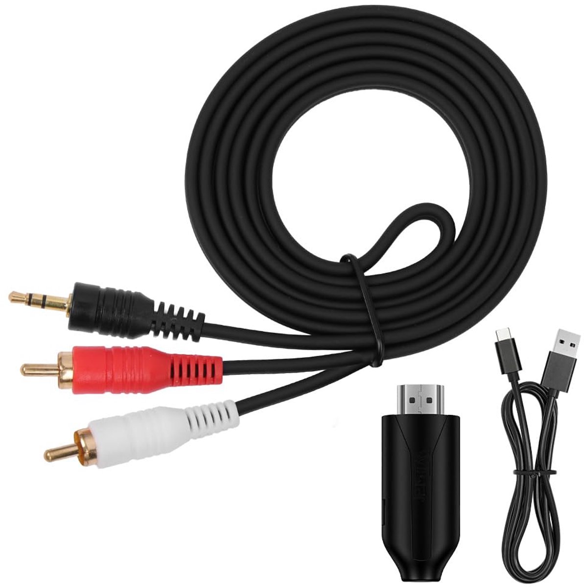 HDMI ARC Audio Extractor - 192kHz Converter - 3.5mm naar RCA - Voor hoofdtelefoon en versterker - ShopVlot