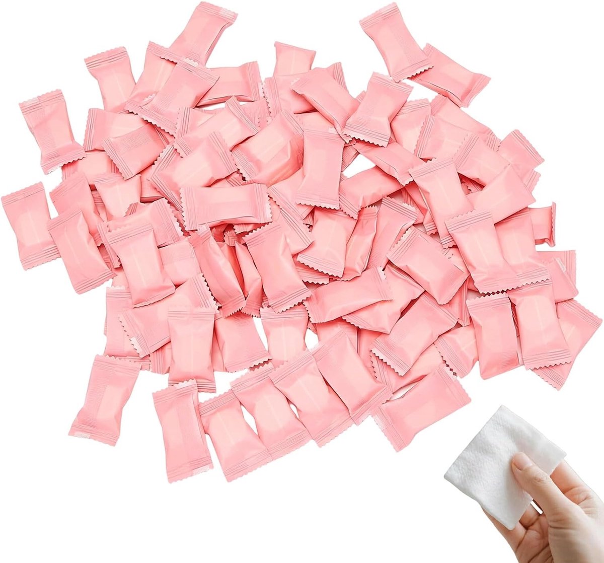 Wegwerphanddoeken 60 stuks - mini-doeken van katoen - 22 x 20 cm - ideaal voor onderweg - ShopVlot