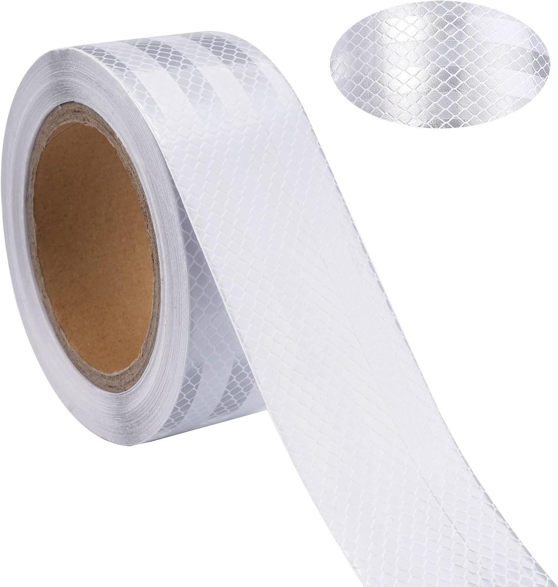 Reflectietape 5cm x 15m - PVC materiaal - hoge reflectiviteit - veiligheid voor voertuigen - ShopVlot