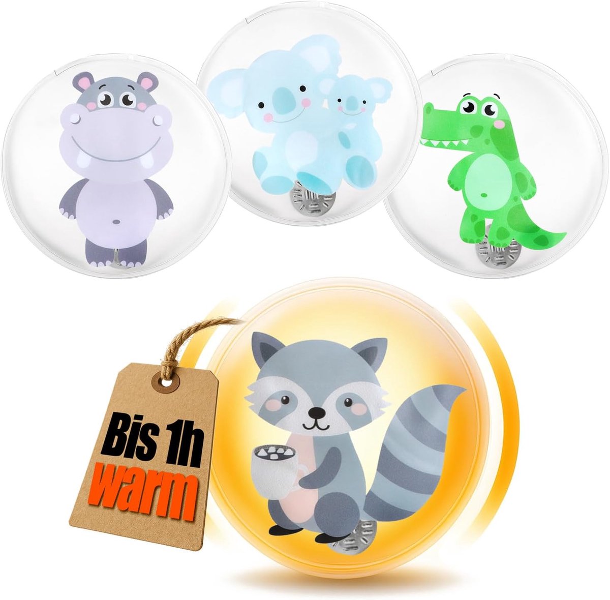 Pocket warmer herbruikbaar - handwarmer met dierenontwerpen - verwarmt tot 55 °C - ideaal voor koude dagen - ShopVlot