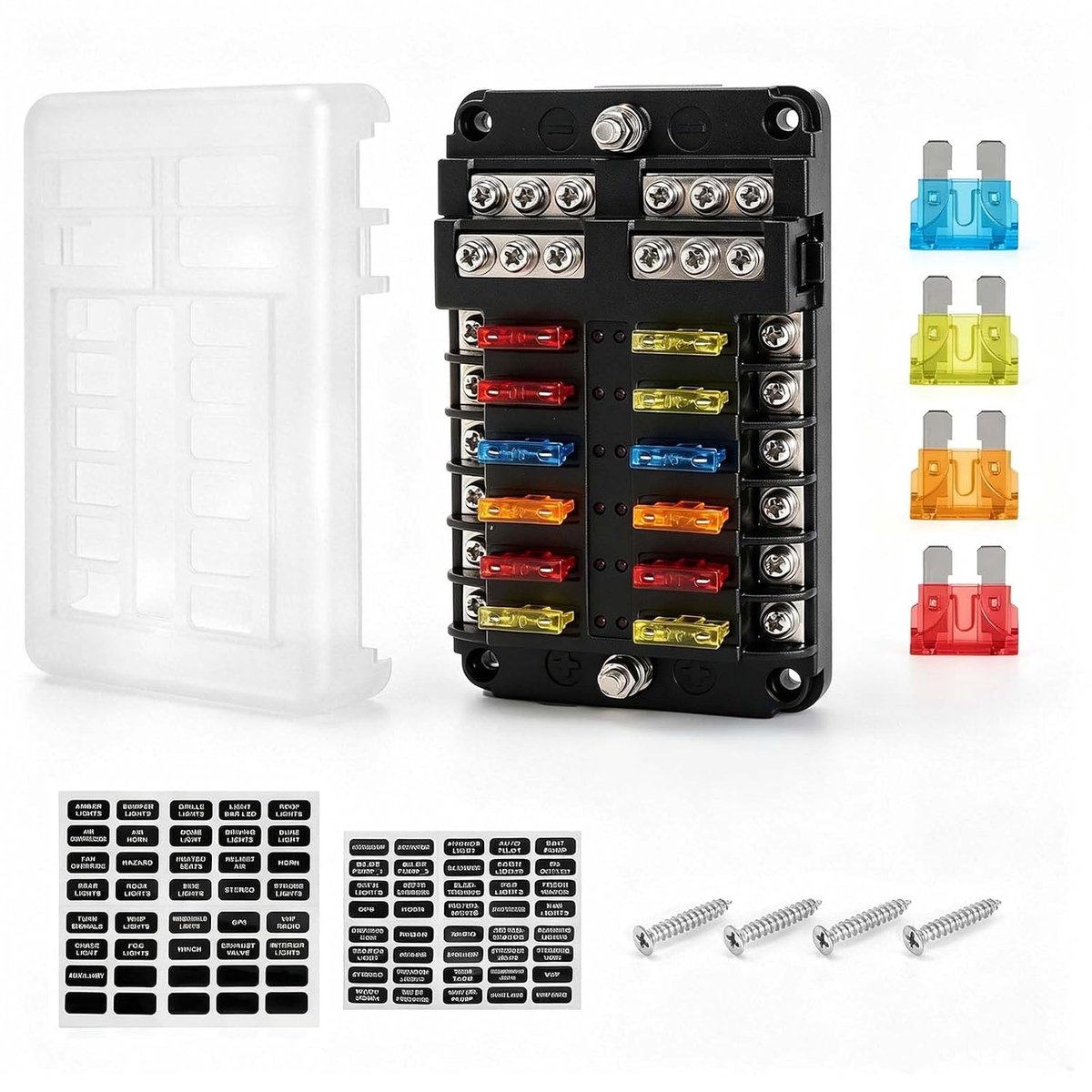 autozekeringhouder 12-voudig - kunststof - met led-indicator - voor snelle foutopsporing - ShopVlot