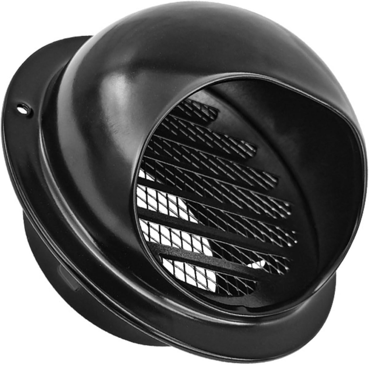 Ventilatiekap Rond 100MM - RVS - Halfbedekte Bullnose - Bescherming tegen regen en wind - ShopVlot