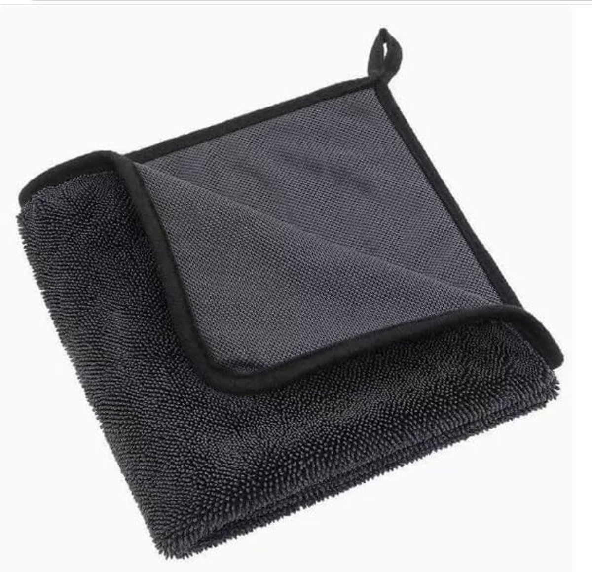 Washandjes 4 Stuks - Verdikte Microvezeldoekjes - Zwart - Voor Badkamer en Keuken - ShopVlot