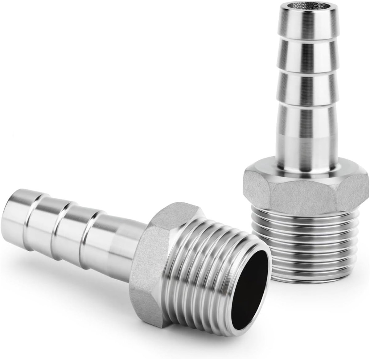 Hose connector 10mm - RVS - 3/8" BSP mannelijke draad - Voor waterverbinding - ShopVlot