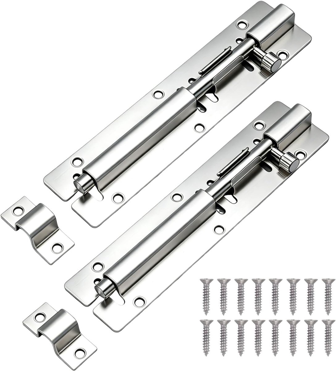Deurgrendel 148 mm - RVS schuifslot - duurzaam en veilig - ideaal voor badkamer en tuinpoort - SnelShoppen