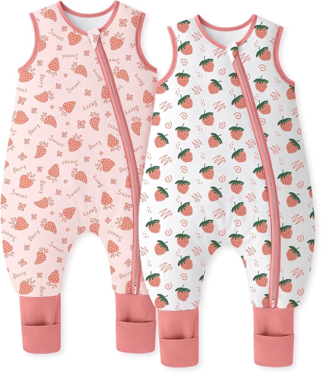 Babyslaapzak 80 cm - 1,5 TOG - katoenen slaapzak met voetjes - ideaal voor het hele jaar - SnelShoppen