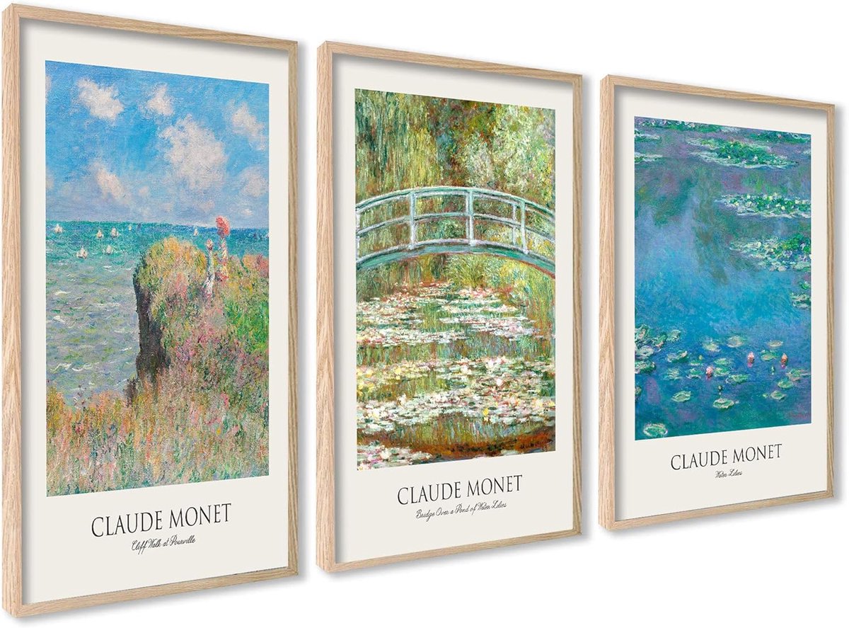 Set van 3 Posters 30x40cm - Zonder lijst - Wanddecoratie - Modern design voor woonkamer - SnelShoppen