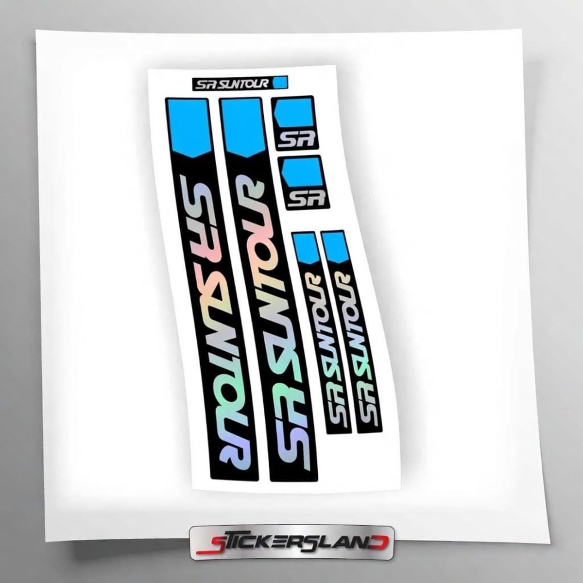 Stickerset, compatibel met SR Suntour holografische vorken, stickers voor motorfiets, vork, vinyl stickers, eenvoudig - ShopVlot