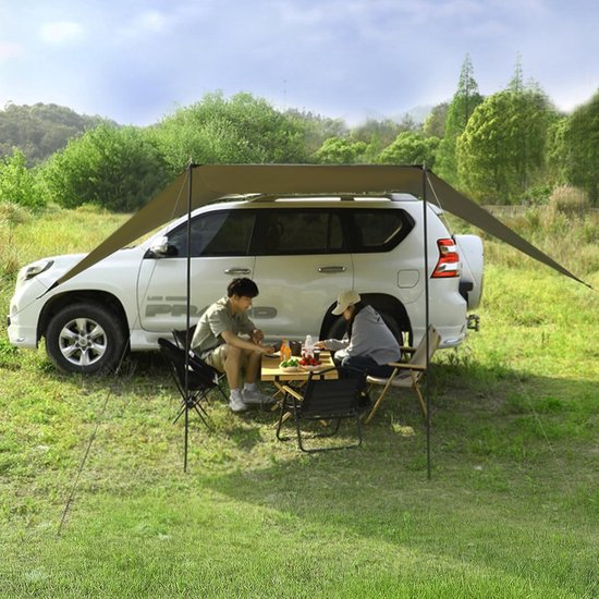 Auto Luifel Achterklep - 280 x 380 cm Waterdicht Schaduwzeil - Waterdichte Auto Kampeertent - Waterdichte Luifel Autokamperen - Autoluifel - Tent achter Auto, Bus of Camper van Merkloos — afbeelding 4