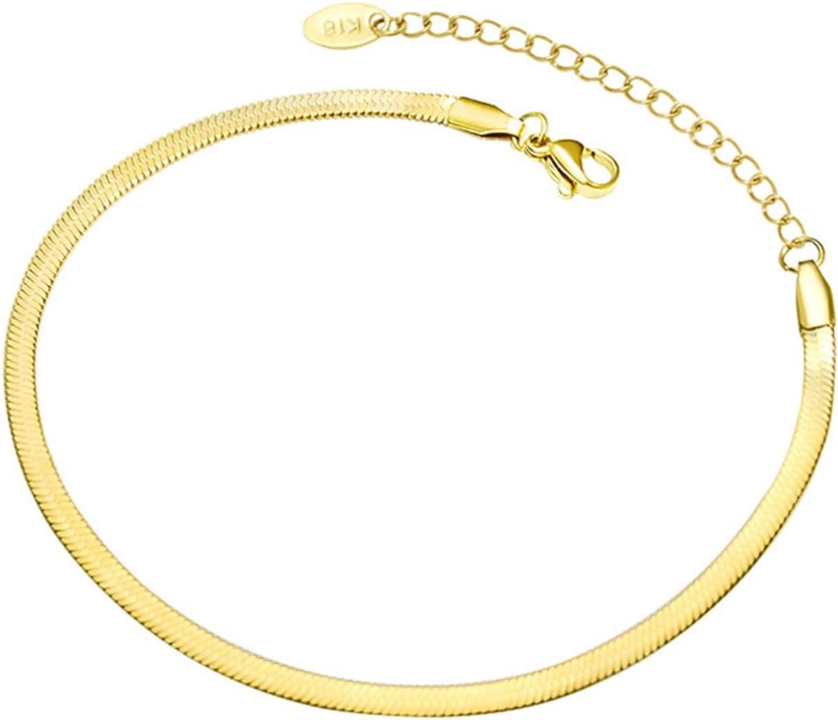 Ankle chain, gold ankle chain, stainless steel, women's ankle chain, coins/zirconia/snake chain, ankle chain, extra - ShopVlot