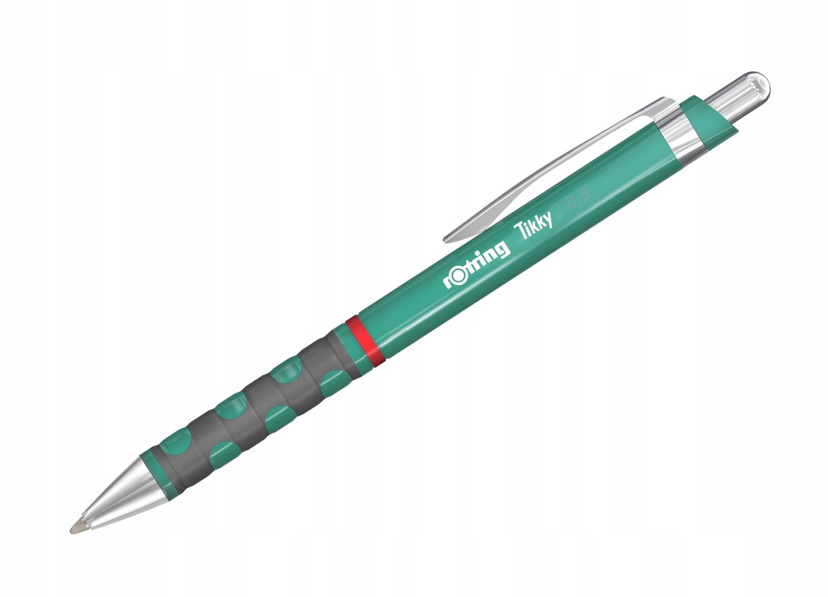 Rotring Tikky SBLUE balpen - Turquoise, Blauwe inkt, Ergonomisch
