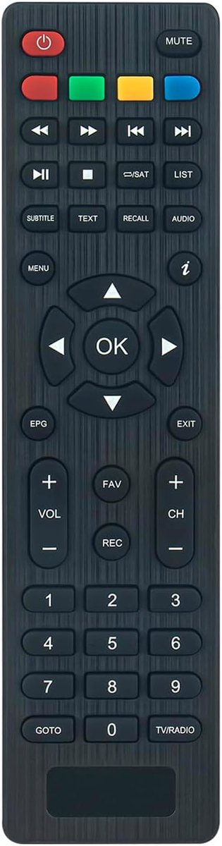 Afstandsbediening voor Megasat Receiver HD - Geschikt voor 6000/7000/350/310/370/390/644/200C-V2 - ShopVlot