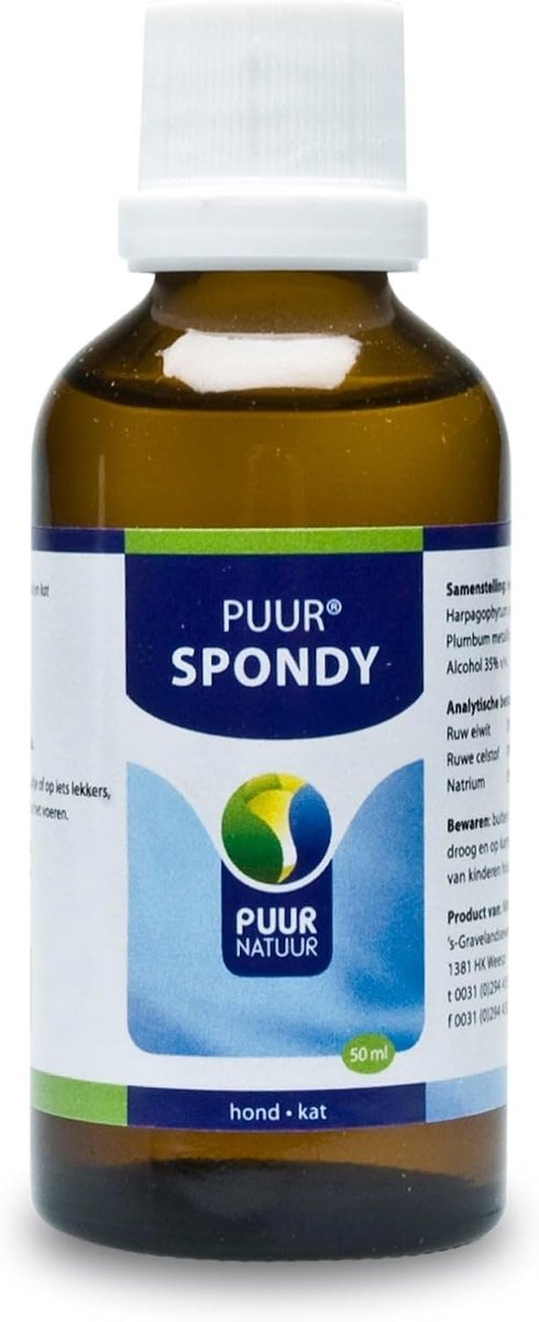 Puur Spondy 50 ml - natuurlijke ingrediënten - ondersteuning bij gewrichten - 1 stuk - ShopVlot