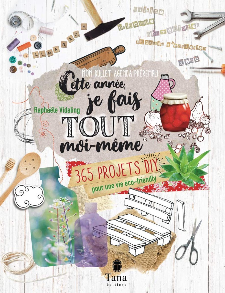 Agenda perpétuel journalier 480 pagina's - bullet journal 19 x 25 cm - 365 projecten voor een eco-vriendelijk leven - ShopVlot