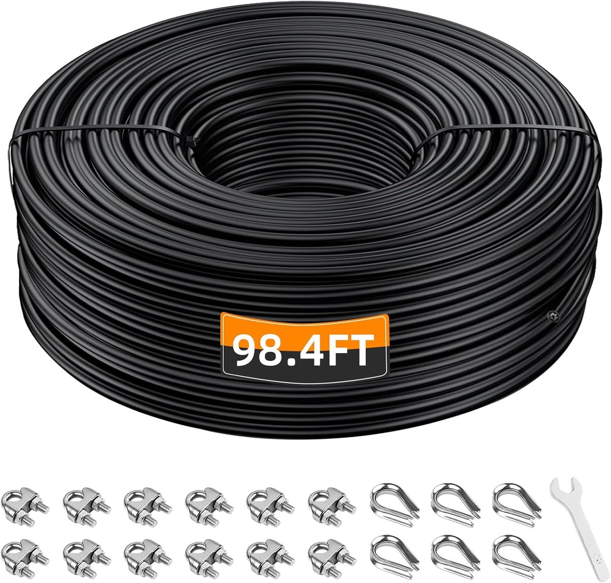 Fitness kabel 5 mm - staal met TPU coating - voor multifunctionele fitnessapparatuur - vervangingskabel - ShopVlot