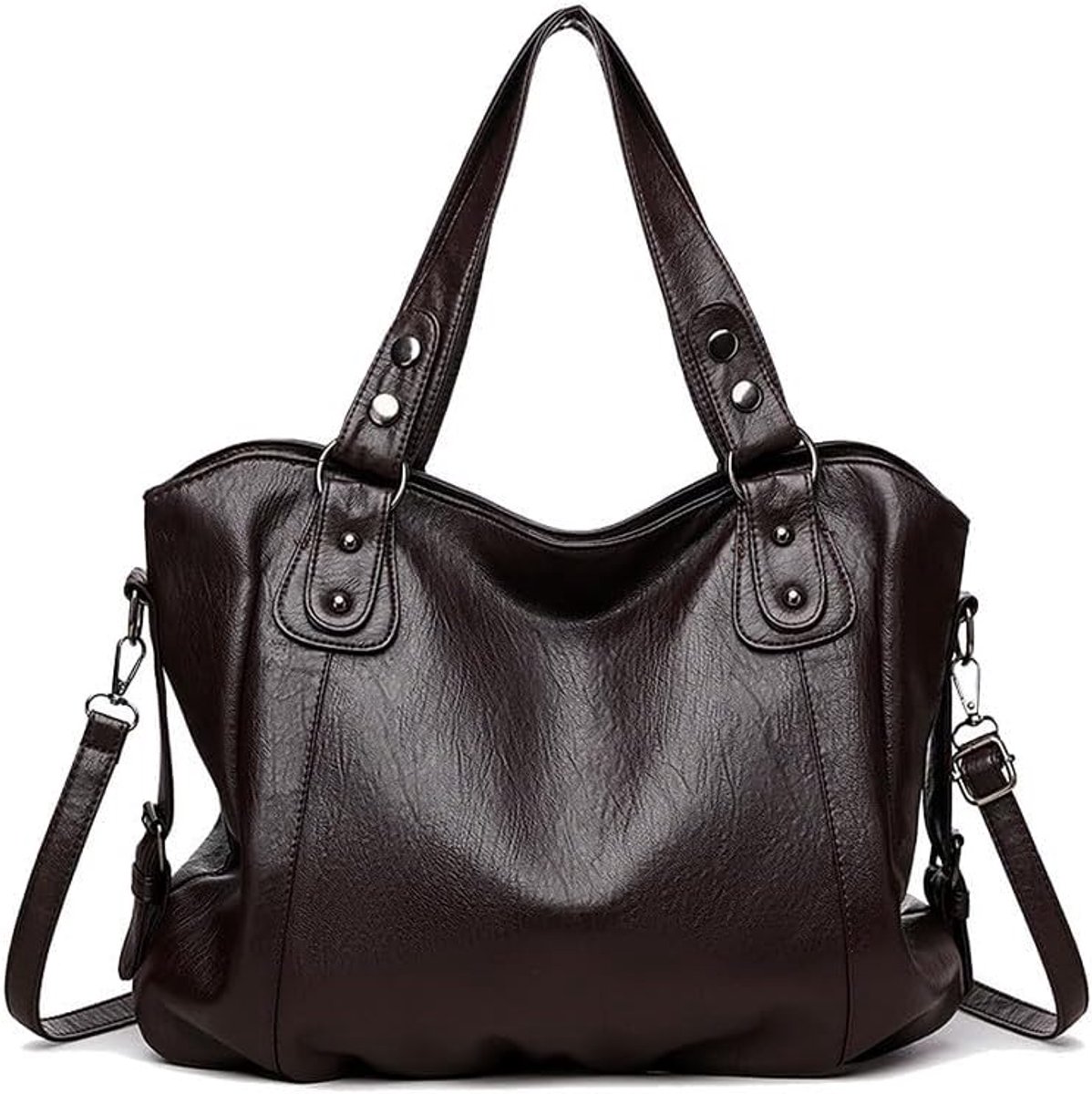 Schoudertas Dames Groot - PU Leer - Luxe en Waterdicht - Perfect voor Dagelijks Gebruik - ShopVlot