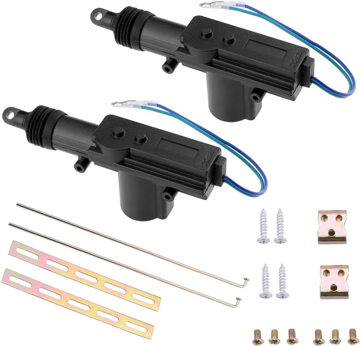 Deurvergrendelingsmotor 12V - 2-delige set - Centrale vergrendeling - Eenvoudig te installeren en bedienen - ShopVlot