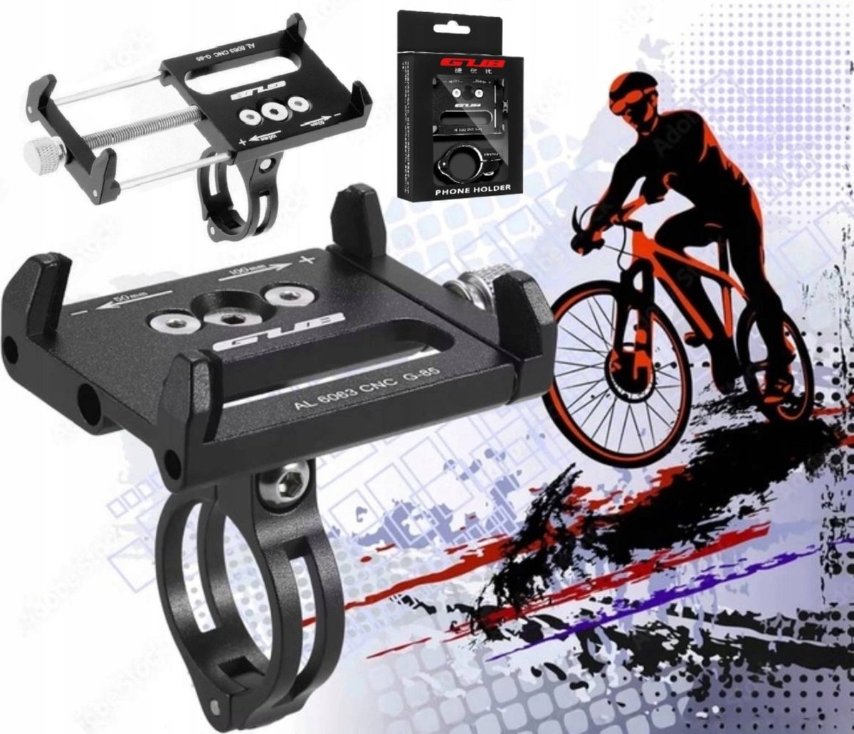 Stevige Aluminium Fiets- en Motor Telefoonhouder Universale