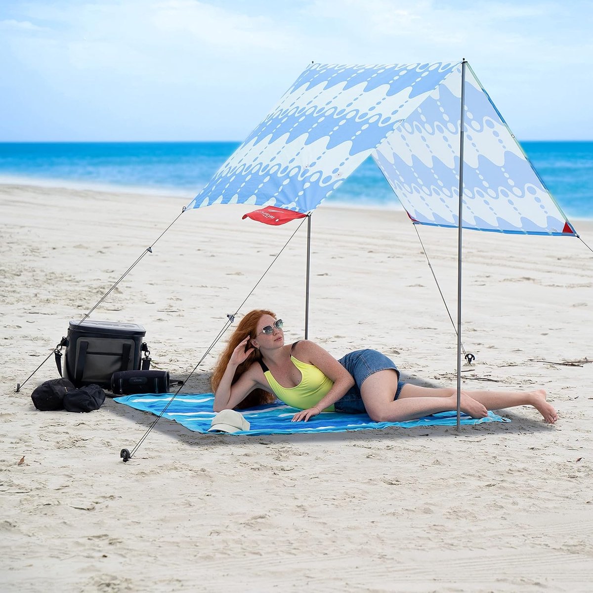 Strandtent UPF50 voor 1-2 personen - lichtgewicht en compact - UV-bescherming - ideaal voor schaduw - ShopVlot