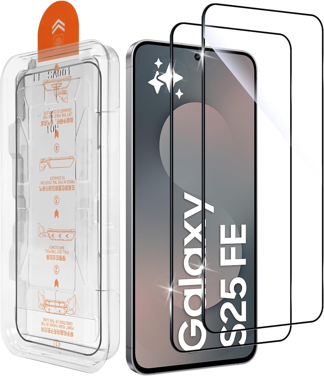 Beschermfolie voor Samsung Galaxy S25 FE - 2 stuks - pantserglas - 9H hardheid en anti-kras bescherming - ShopVlot