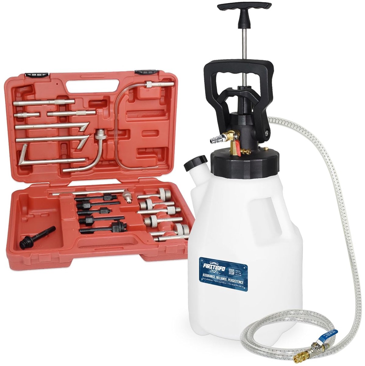 Vulapparaat voor versnellingsolie 12.5L - Handmatige en pneumatische modus - Inclusief 15 ATF-adapters - ShopVlot