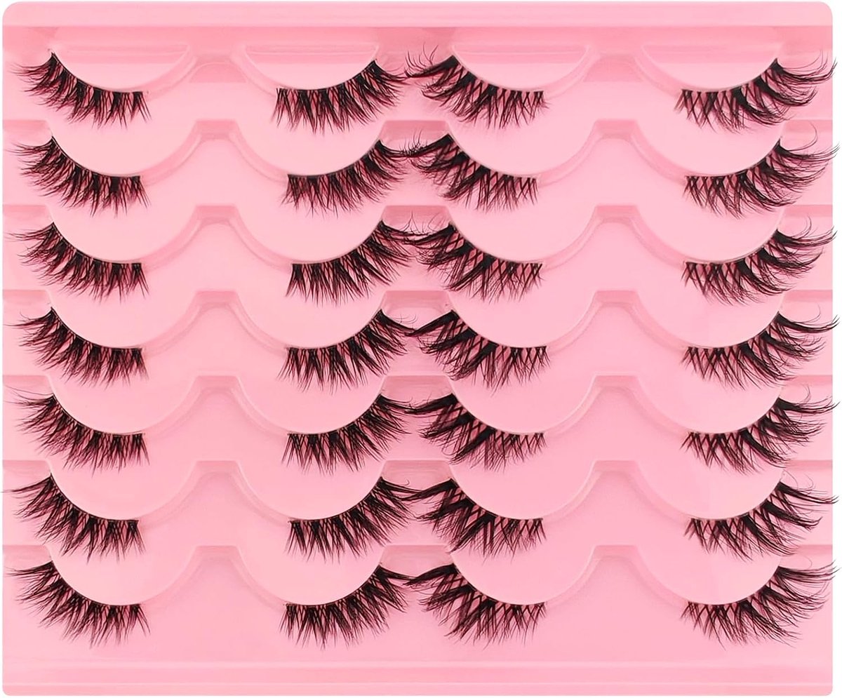 Half Wimpers 14 Pairs - 15 mm - Cat Eye Effect - Natuurlijk ogende wimpers - ShopVlot