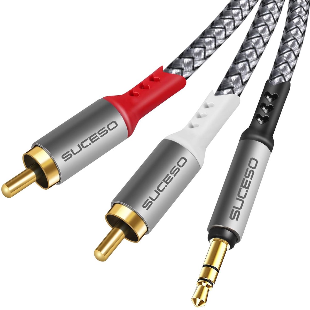 Cinch naar jack kabel 5 m - 3,5 mm jack - stereo audio - ideaal voor hifi-systemen - ShopVlot