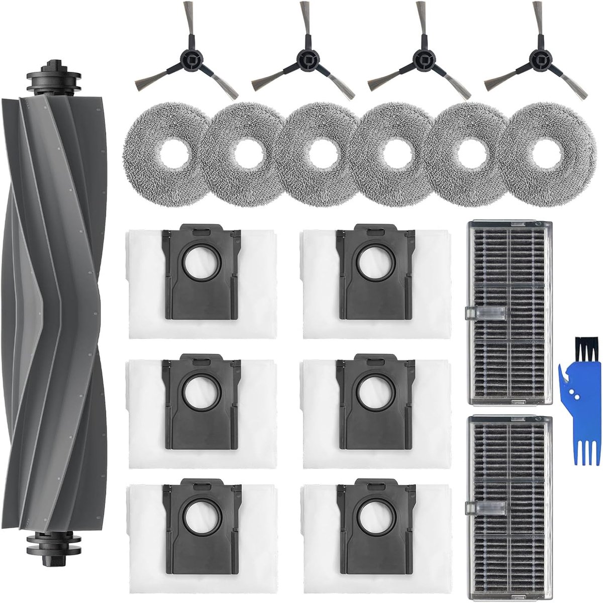 Robotstofzuiger accessoires set - 20 stuks - inclusief borstels, stofzakken en mopdoeken - voor optimale reiniging - ShopVlot